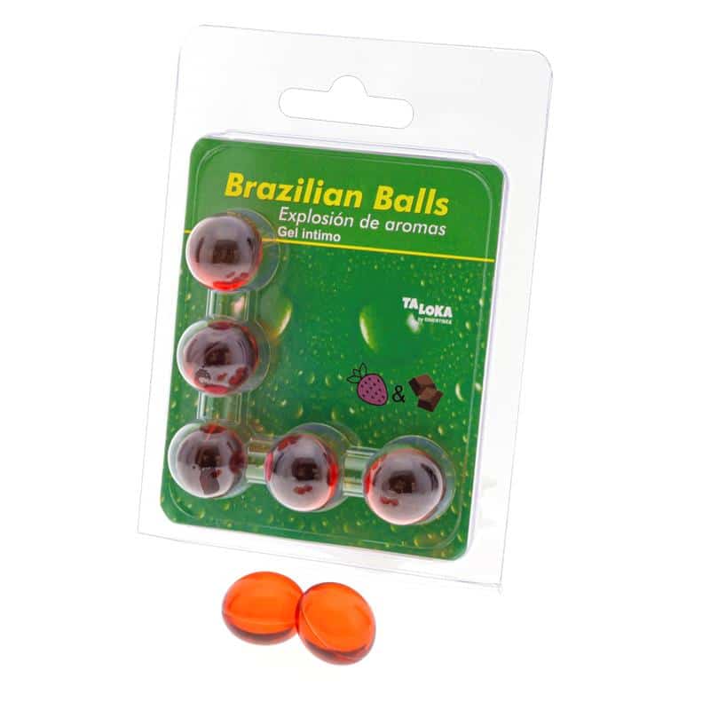 5-Brazilian-Balls-Strawberry-and-Chocolate-flavor 5 Brazilian Balls Strawberry and Chocolate flavor - Image 1
