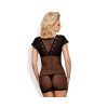 821-CHE-1 Chemise and Thong Black by OBSESSIVE image 2