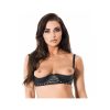 Adjustable Leather Open Bra by BONDAGE PLAY