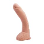 Alex Curved Dildo with Testicles G-Spot Suction Cup Flesh - Image 2