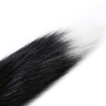 Anal Plug Black and White Foxy Tail - Image 3