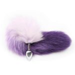 Anal Plug Purple and White Foxy Tail Size S - Image 2