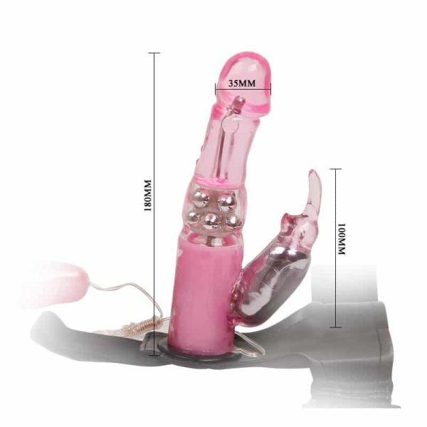 Baile Vibrating Strap-on with Dildo Pink  18 cm - Image 6