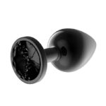 Blackgem Metalic Butt Plug with Black Jewel Size L - Image 3