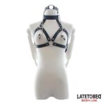 Bondage Strap Bra with Gag and Nipple Clamps - Image 3