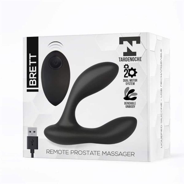 Brett Prostate Massager Remote Control USB Liquid Silicone - Image 2