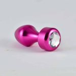 Butt Plug Fuchsia Rosebud with Jewel