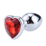 Butt Plug with Heart Jewel Corazón Red Scarlet Size M - Image 4