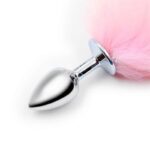 Butt Plug with Pink and White Tail Size S - Image 3
