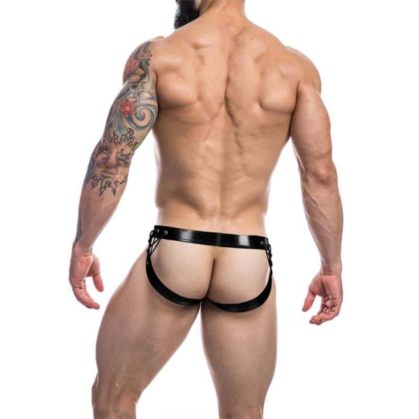 C4M14 Desire Jockstrap Leatherette Black - Image 2