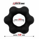 Cock Ring Liquid Silicone 2.2 cm Black - Image 2