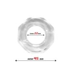 Cock Ring Super Flexible Polygon 2.2 cm Clear - Image 2