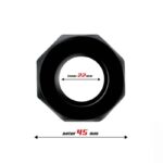 Cock Ring Super Flexible Polygonal 2.2 cm Black - Image 2