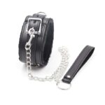 Collar With Metal Leash Black - Image 2