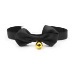 Collar with Bow and Bell 29 cm Size M Black - Image 3