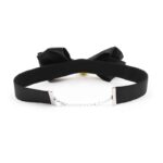 Collar with Bow and Bell 29 cm Size M Black - Image 4