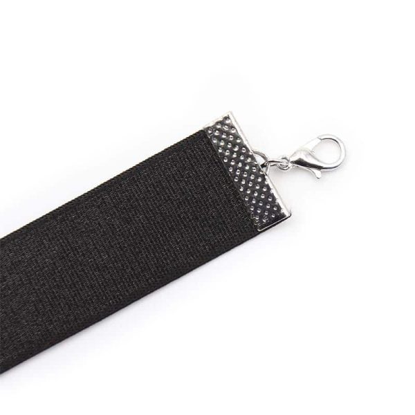 Collar with Bow and Bell 36 cm Size L Black - Image 5