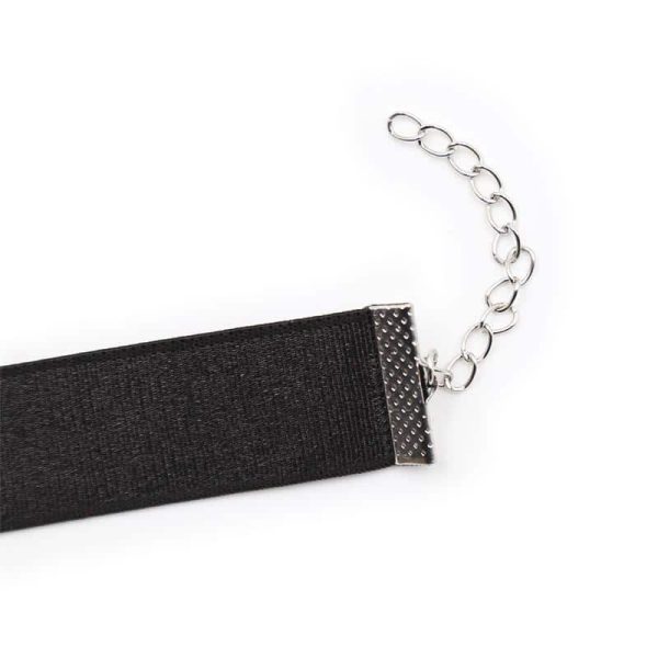 Collar with Bow and Bell 36 cm Size L Black - Image 6