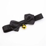 Collar with Bow and Bell 36 cm Size L Black - Image 7