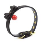 Collar with Bow and Rattle 44 cm Black/Red - Image 4