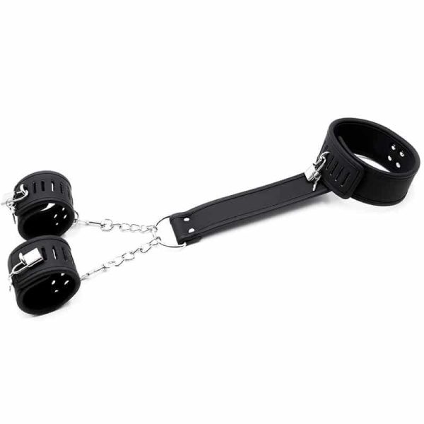 Collar with Handcuffs Set Vegan Leather - Image 7