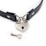 Collar with Heart Lock Vegan Leather One Size - Image 5