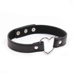 Collar with Heart Shaped Hoop Adjustable 41,5 cm Black - Image 2