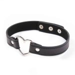 Collar with Heart Shaped Hoop Adjustable 41,5 cm Black - Image 4