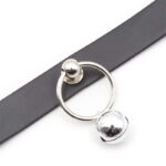 Collar with Hoop and Bell Black - Image 3