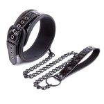 Collar with Leash Sapphire Vegan Leather - Image 3