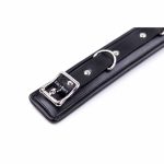 Collar with Metal Leash and Pedded Interior Black - Image 6