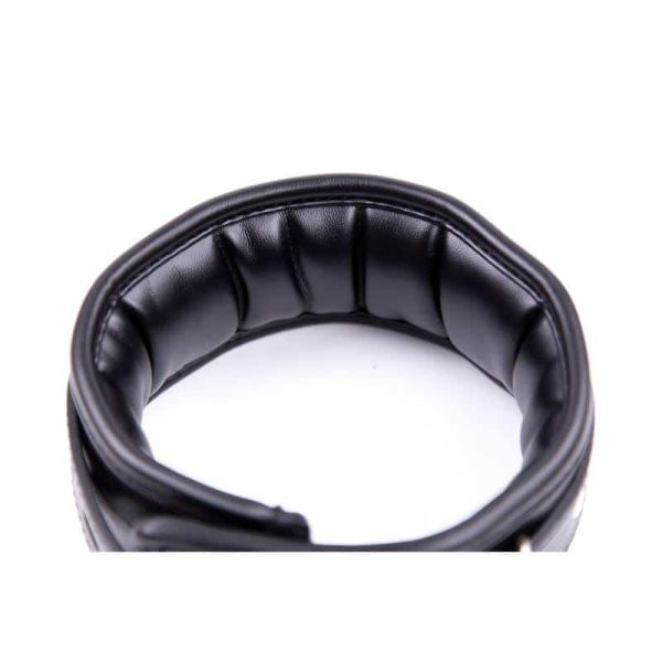 Collar with Metal Leash and Pedded Interior Black - Image 8