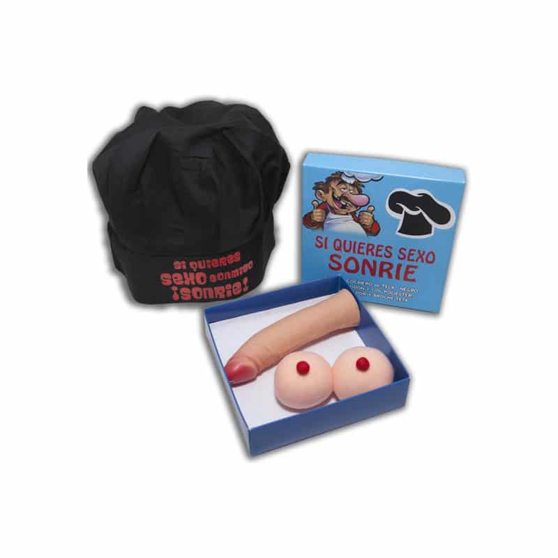 Cook-Hat-Box-Set-Tit-Brooch-and-Stimulator Cook Hat Box Set, Tit Brooch and Stimulator - Image 1