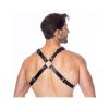 Krydsjusterbar lædersele af BONDAGE PLAY billede 2