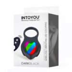 Darkblack Vibrating Ring with Led Remote Control USB Silicone - Image 2