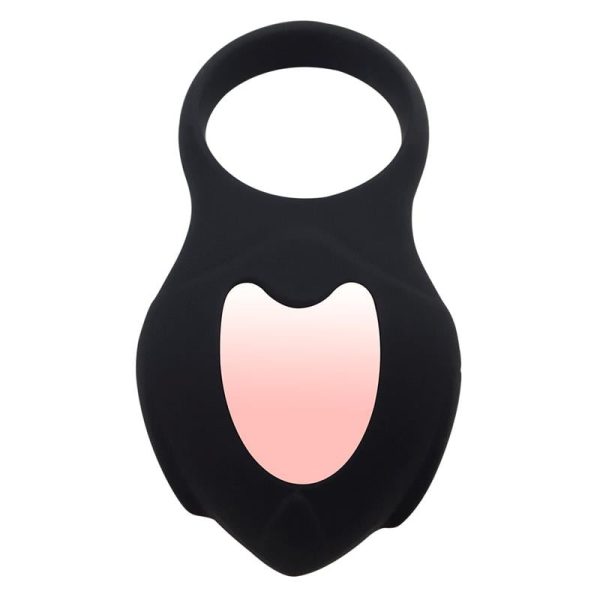 Darkblack Vibrating Ring with Led Remote Control USB Silicone - Image 3