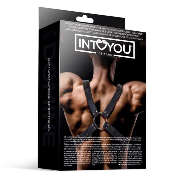 Darom Male Chest Bondage Harness Vegan Leather - Image 4