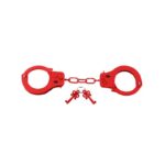 Designer Metal Handcuffs Red - Image 2