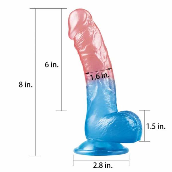 Dildo Dazzle Studs 8 Pink and Blue - Image 2