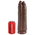 Double Dildo Two Cocks One Hole 11 Brown - Image 3