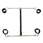 Double Spreader Bar with Cuffs Adjustable Black - Image 2