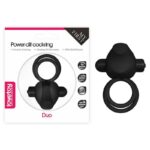 Double Vibrating Cockring Power Clit Duo Black - Image 8