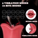 Ember Licking and Vibrating Mouth Shape Massager USB Silicone - Image 4