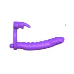 Fantasy C-Ringz Silicone Double Penetrator Rabbit Purple - Image 6