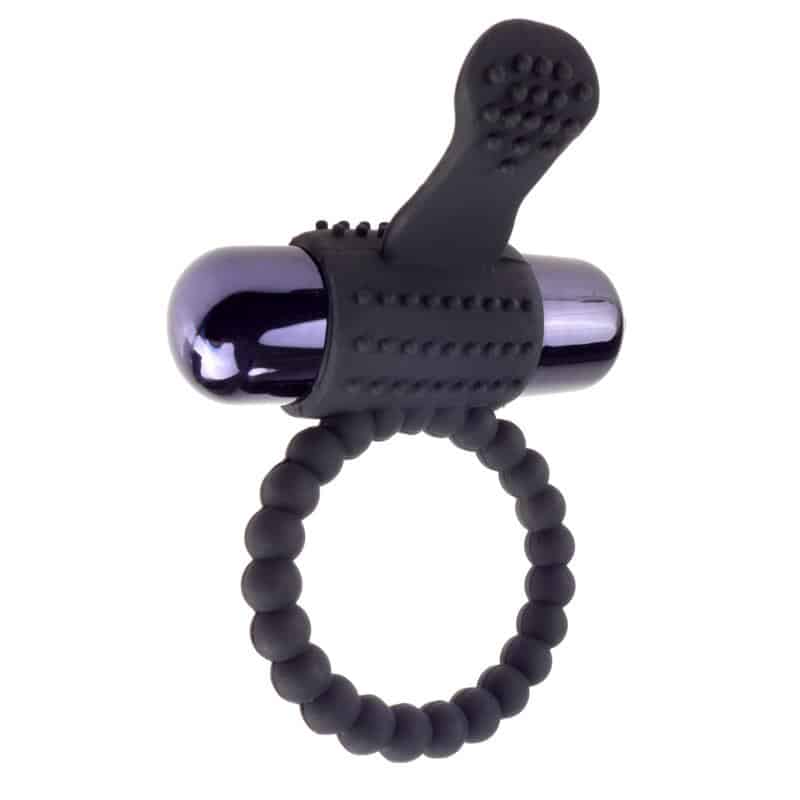 Fantasy-C-Ringz-Vibrating-Silicone-Super-Ring-Black Fantasy C-Ringz Vibrating Silicone Super Ring Black - Image 1