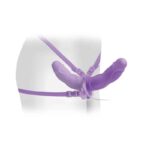Fetish Fantasy Elite Vibrating Double Delight Strap-On Purple - Image 3