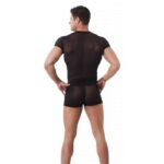 Fishnet Short Sleeve T-shirt Black - Image 2