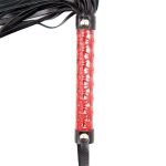 Flogger Diamond Pattern and Metal Hardware 39 cm Red - Image 3
