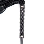 Flogger Diamond Pattern with Metal Hardware 39 cm Black - Image 4