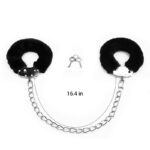 Furry Metal Ankle Cuffs Black - Image 2